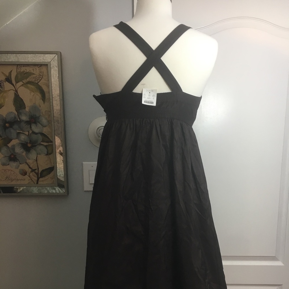 NWT JCrew Brown Dress 100% Silk - Picture 5 of 8